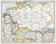 Germanie antique à partir d' un Atlas classique de géographie ancienne par Alexander G. Findlay. New York, Harper et frères, 1849.
