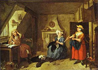 Le Poète en détresse (William Hogarth, 1736). (Musée et galerie d'art de Birmingham)