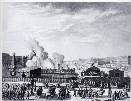 Les enrôlements volontaires au Pont Neuf le 22 juillet 1792, gravure de Berthaut d'après Prieur. Bibliothèque de l'institut d'histoire de la Révolution, photo Josse Les enrôlements volontaires au Pont Neuf le 22 juillet 1792, gravure de Berthaut d'après Prieur. Bibliothèque de l'institut d'histoire de la Révolution, photo Josse